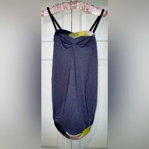 Lululemon Pure Focus Tank Size 2 Citron Tinted Canvas gray. Tag removed. GUC